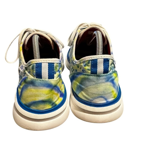 Vans Iso 2 Blue Green Hand Tie-Dye Upcycled Canvas Shoes Men's Size 10 - Picture 4 of 9